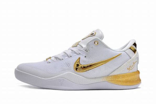 Cheap Zoom Kobe 8 Protro White Gold Men's