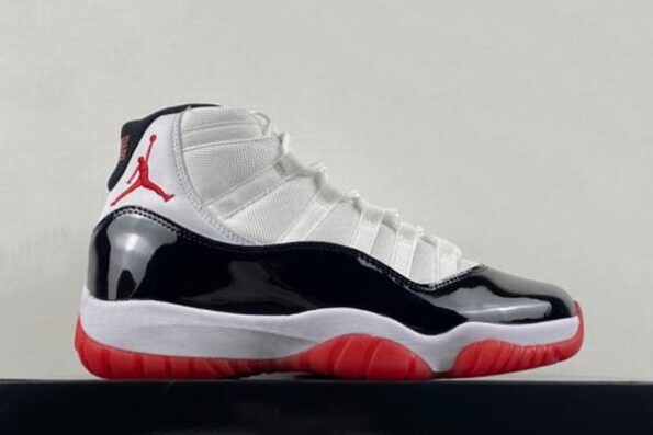 Air Jordan 11 White Black Red Men's